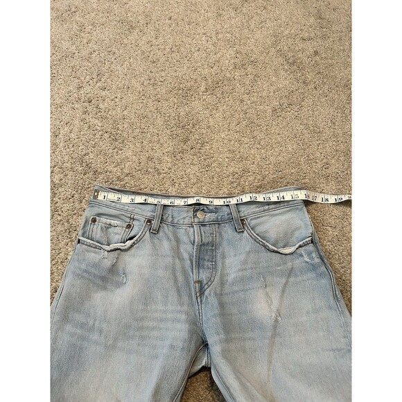 Levis 501CT‎ Womens Jeans 27 Distressed High Rise Straight Button Fly - Picture 7 of 9